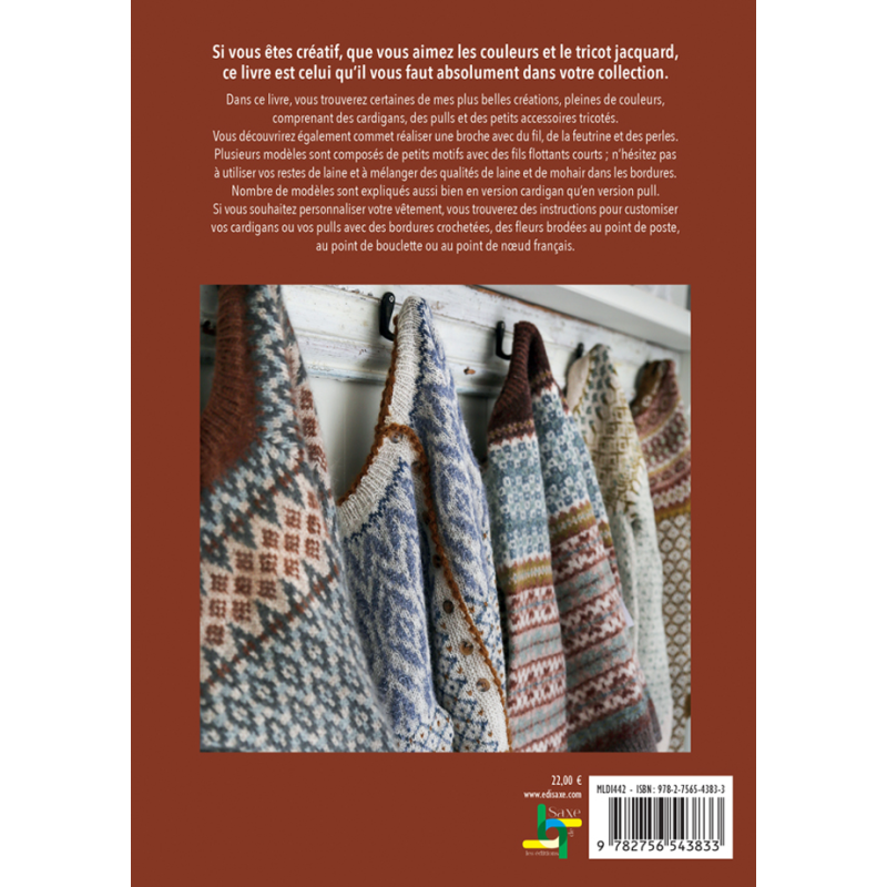 Tricot jacquard - 17 modèles dont 12 cardigans et leurs déclinaisons Livre Tricot