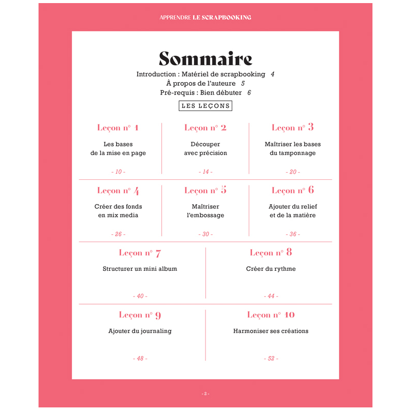 Apprendre en 10 leçons : Apprendre le scrapbooking Livre DIY