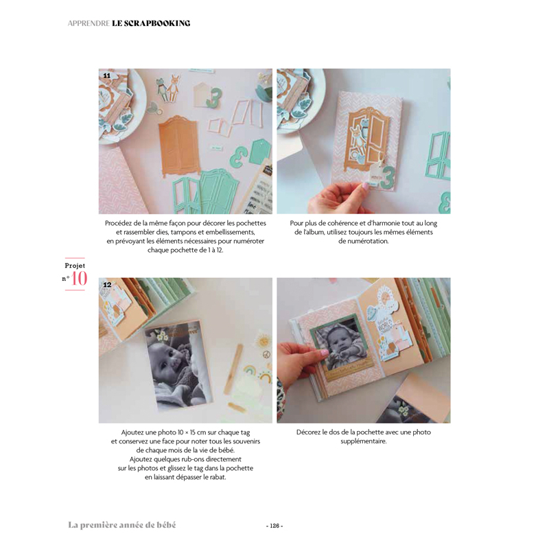 Apprendre en 10 leçons : Apprendre le scrapbooking Livre DIY