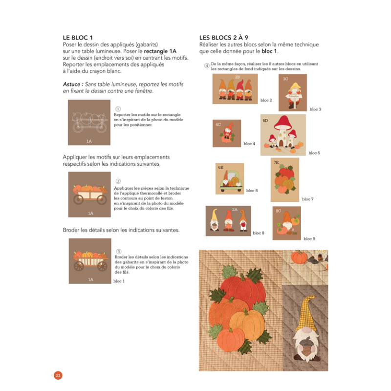 Douceurs d'automne quiltées Livre Patchwork