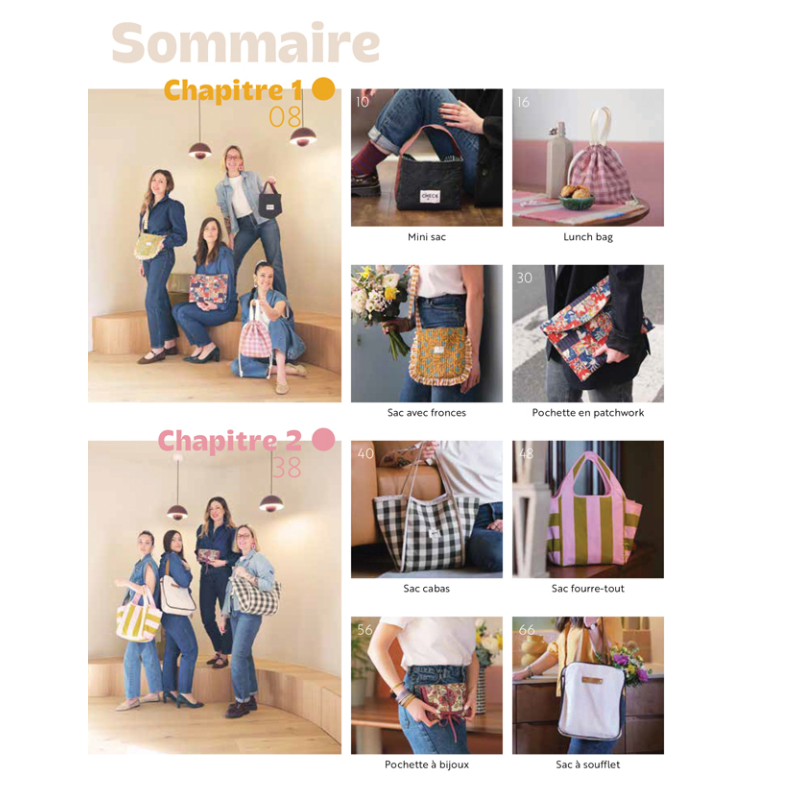 Sacs & pochettes tendance à coudre Spécial débutants Livre Couture