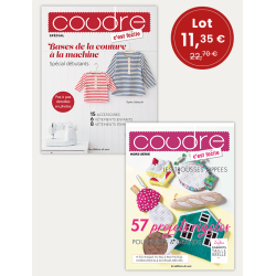 Lot 2 magazines Coudre c'est facile – Bases couture & Trousses zippées Lot, Magazine Couture