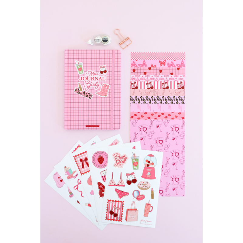 Coffret journaling GIRLY Kit DIY