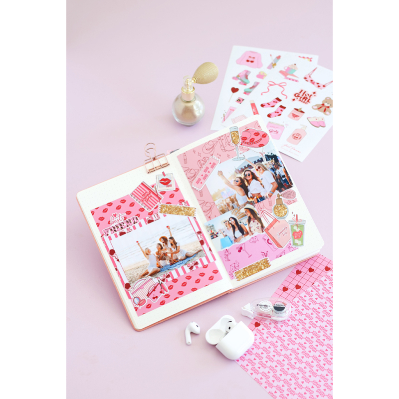 Coffret journaling GIRLY Kit DIY