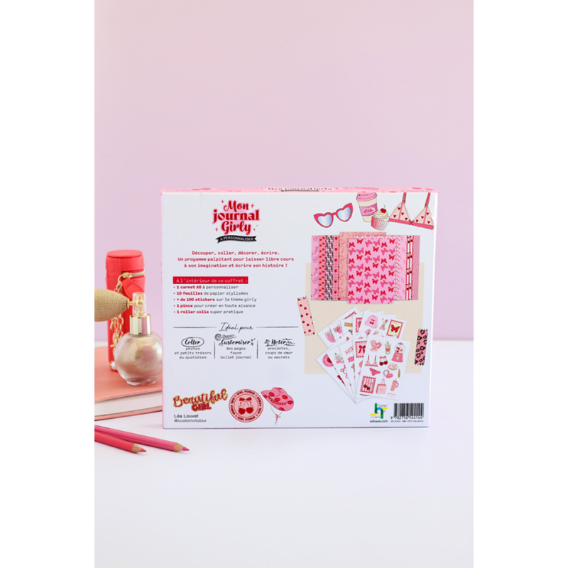 Coffret journaling GIRLY Kit DIY
