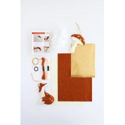 Pochette duo feutrine : Trésors de la forêt Kit DIY