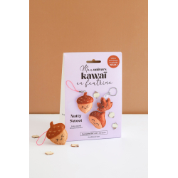 Pochette Duo Kawai : Porté clé - Champignon & Gland Kit DIY