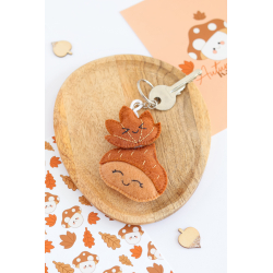 Pochette Duo Kawai : Porté clé - Champignon & Gland Kit DIY