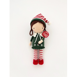 Coffret les Poupées de Lulu au crochet et ses accessoires : La lutine de Noël Kit Crochet
