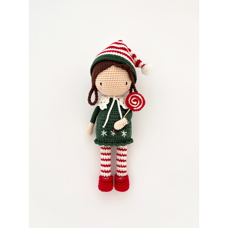 Coffret les Poupées de Lulu au crochet et ses accessoires : La lutine de Noël