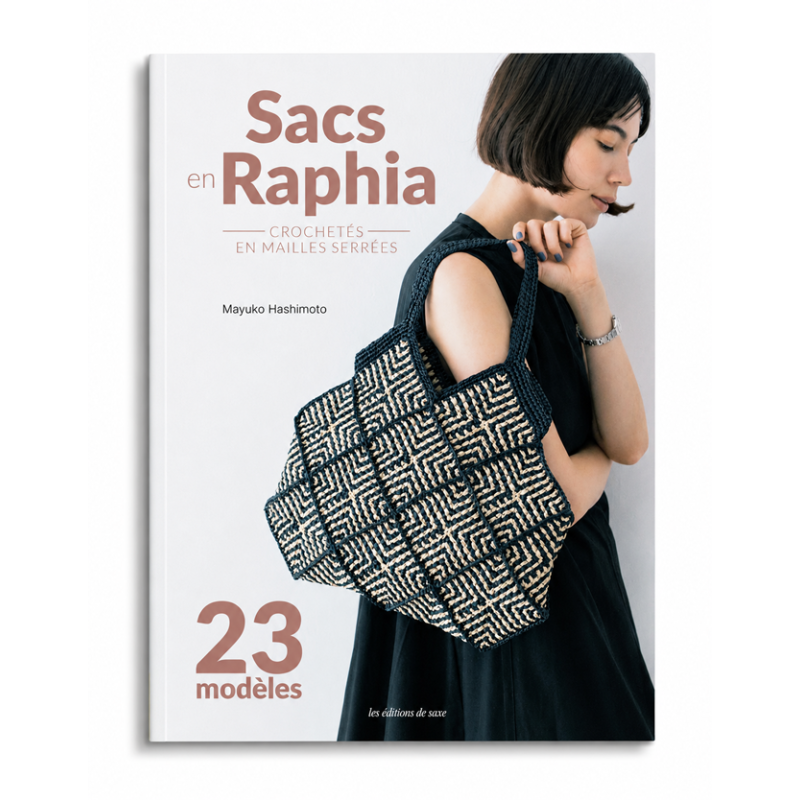 Sacs en raphia crochetés en mailles serrées Livre Crochet