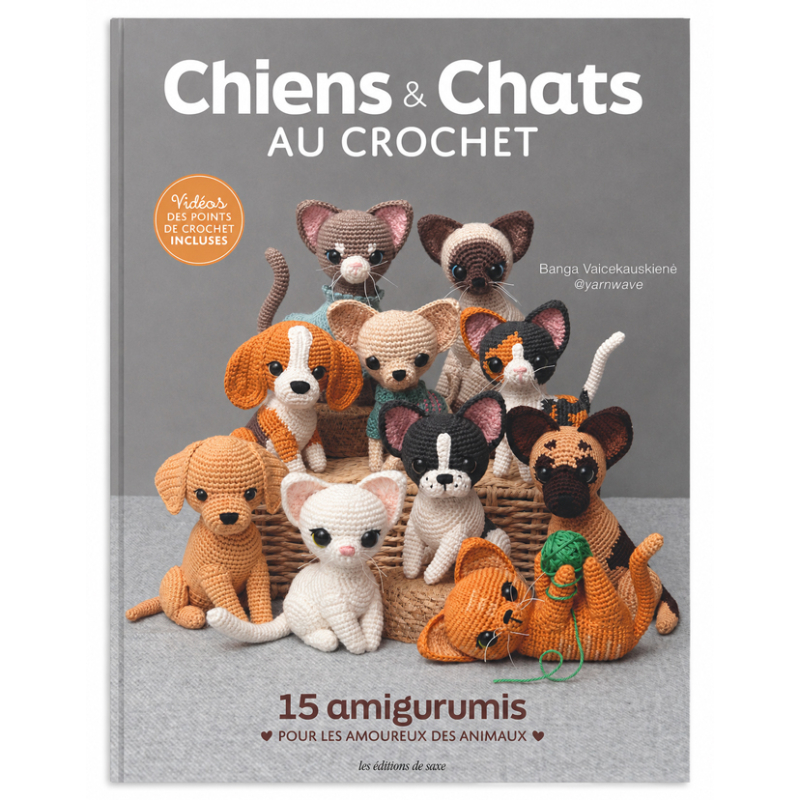 Chiens et chats au crochet Livre Crochet