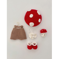 La panoplie de Lulu à crocheter : Lulu au pays des champignons Kit Crochet