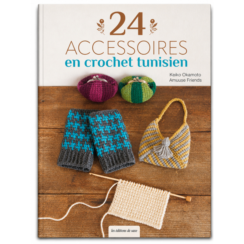 24 accessoires en crochet tunisien Livre Crochet