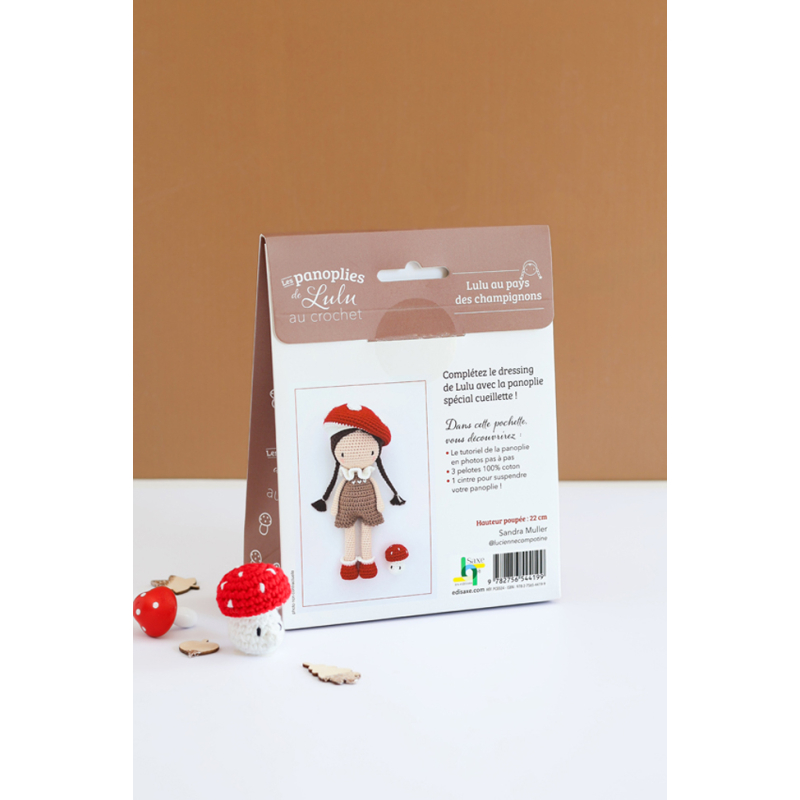 La panoplie de Lulu à crocheter : Lulu au pays des champignons Kit Crochet