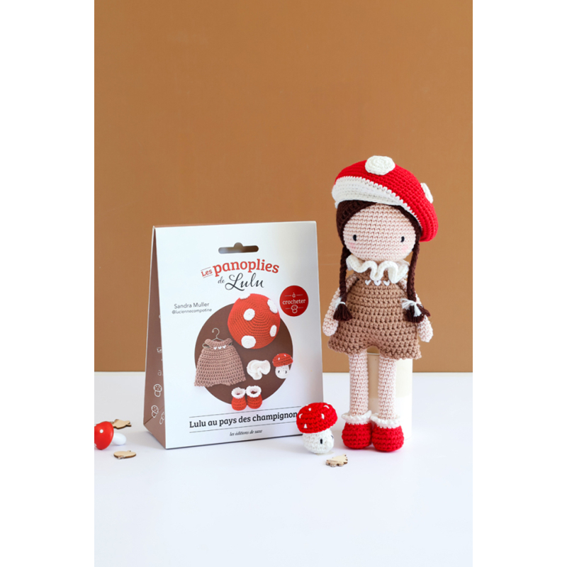 La panoplie de Lulu à crocheter : Lulu au pays des champignons Kit Crochet