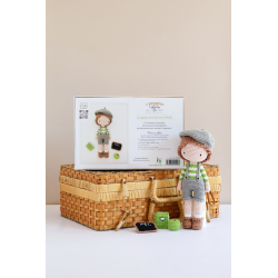 Coffret les Poupées de Lulu au crochet et ses accessoires : Le copain de Lulu va à l'école Kit Crochet