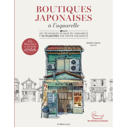 Planches & secrets d'artistes : Boutiques japonaises à l'aquarelle Livre Beaux-arts