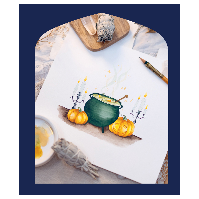 Sorcières & sortilèges à l'aquarelle Livre Beaux-arts