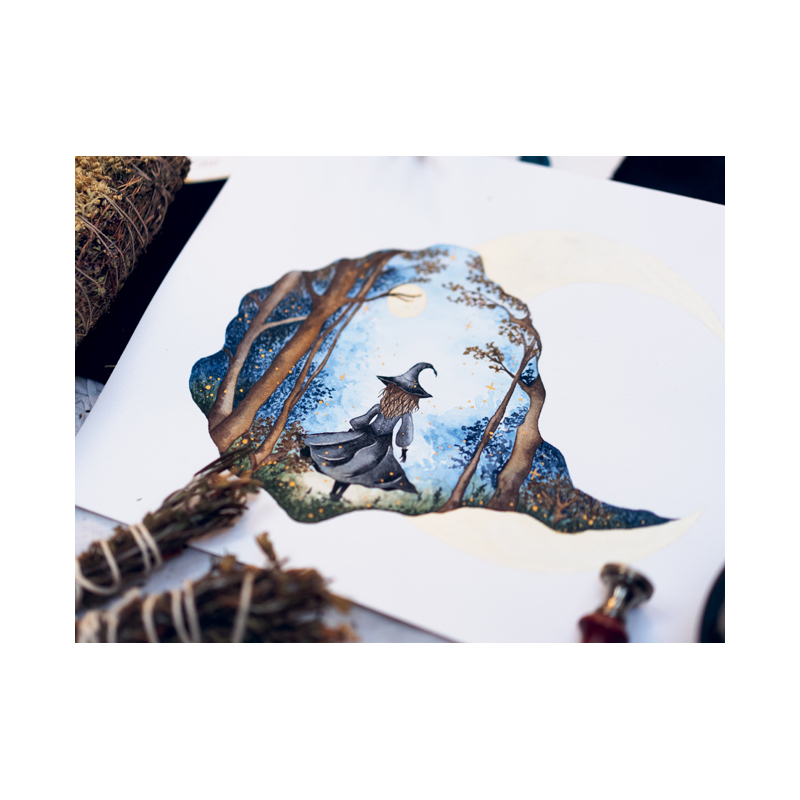 Sorcières & sortilèges à l'aquarelle Livre Beaux-arts
