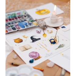 Sorcières & sortilèges à l'aquarelle Livre Beaux-arts
