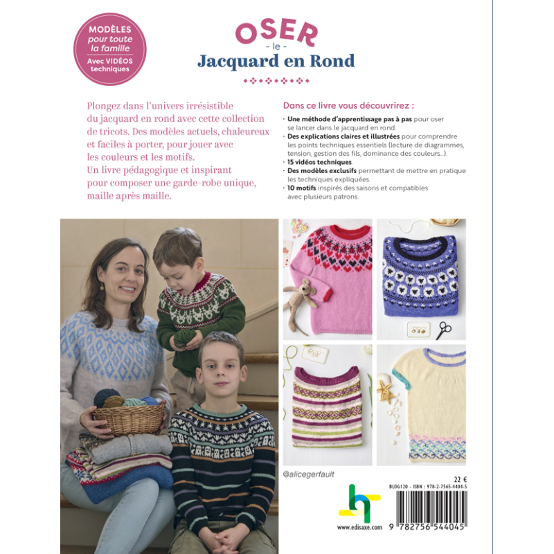 Oser le jacquard en rond Livre Tricot