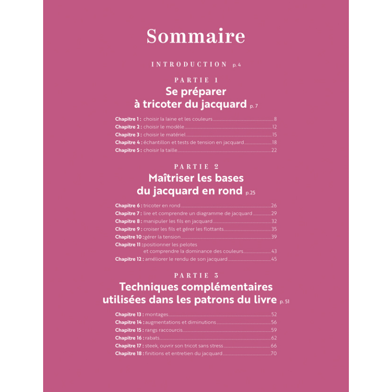 Oser le jacquard en rond Livre Tricot