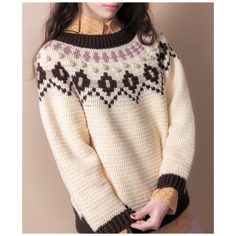 Pulls crochet col rond