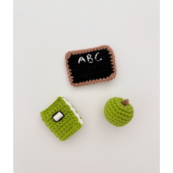 Coffret les Poupées de Lulu au crochet et ses accessoires : Le copain de Lulu va à l'école Kit Crochet