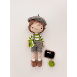 Coffret les Poupées de Lulu au crochet et ses accessoires : Le copain de Lulu va à l'école