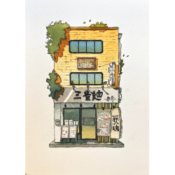 Planches & secrets d'artistes : Boutiques japonaises à l'aquarelle Livre Beaux-arts