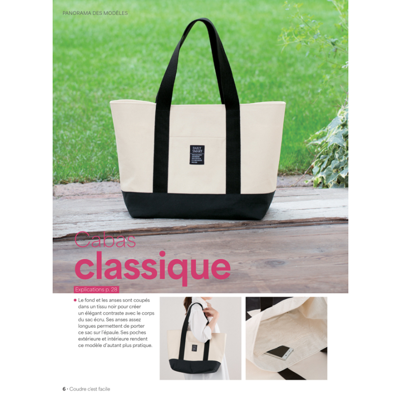 Coudre c'est facile n°98 : sacs en toile Magazine Couture