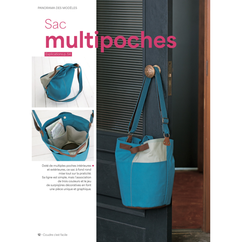 Coudre c'est facile n°98 : sacs en toile Magazine Couture