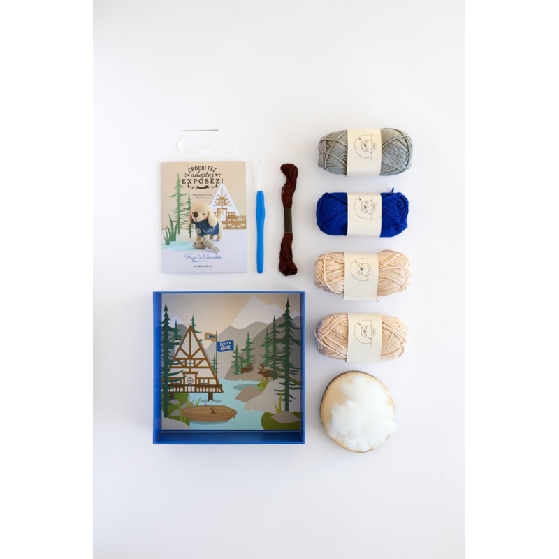 Coffret Ryo le labrador au crochet - Occasion Kit livres coffrets defraichis