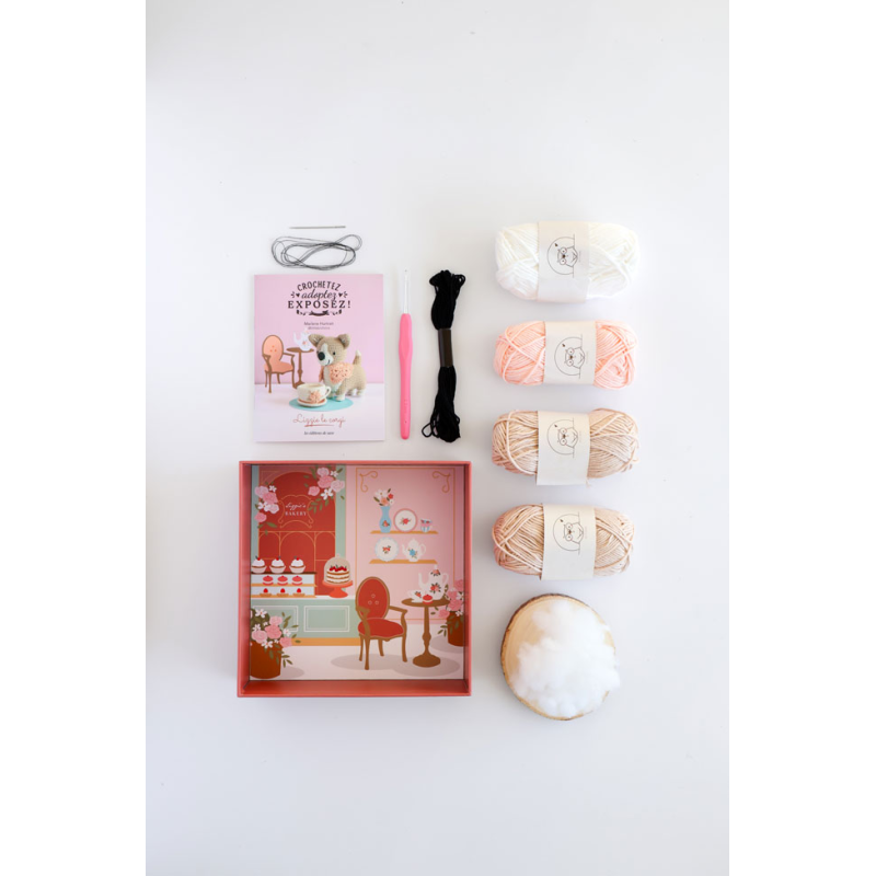 Coffret Lizzie le corgi au crochet - Occasion Kit livres coffrets defraichis