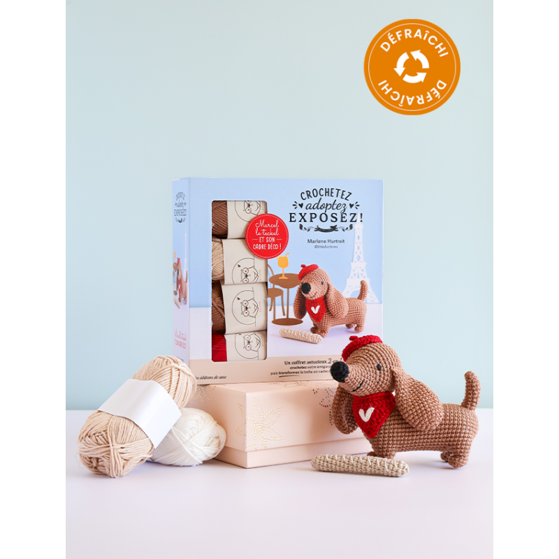 Coffret Marcel le teckel au crochet - Occasion Kit livres coffrets defraichis