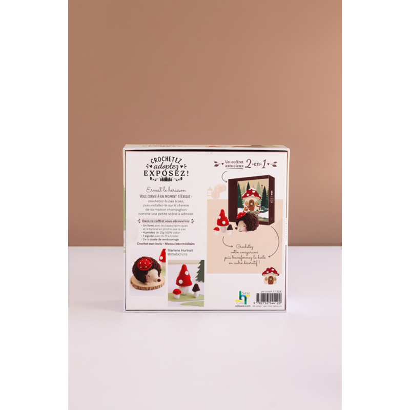 Coffret Hérisson - Crochetez, adoptez, exposez ! Kit Crochet