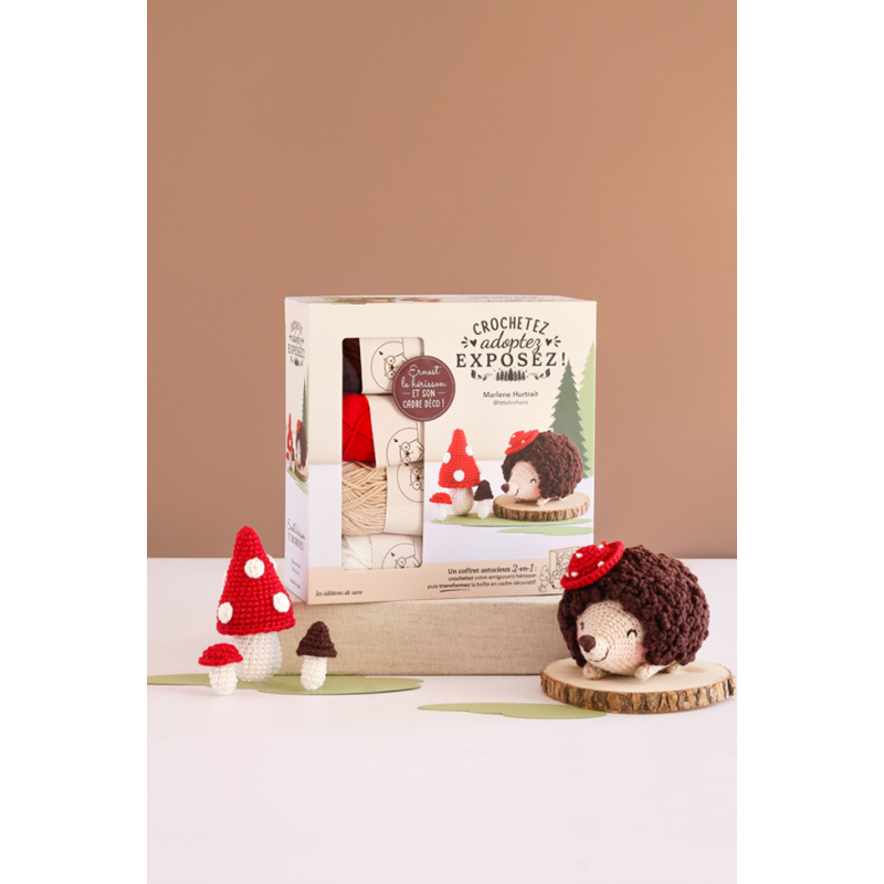 Coffret Hérisson - Crochetez, adoptez, exposez ! Kit Crochet