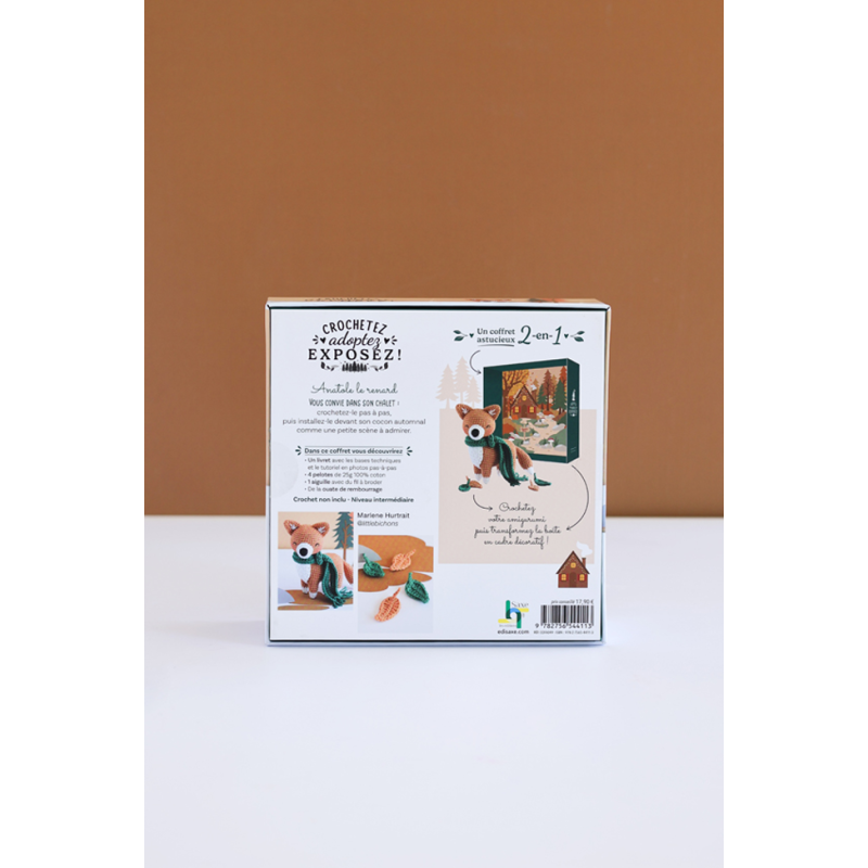Coffret Renard - Crochetez, adoptez, exposez ! Kit Crochet