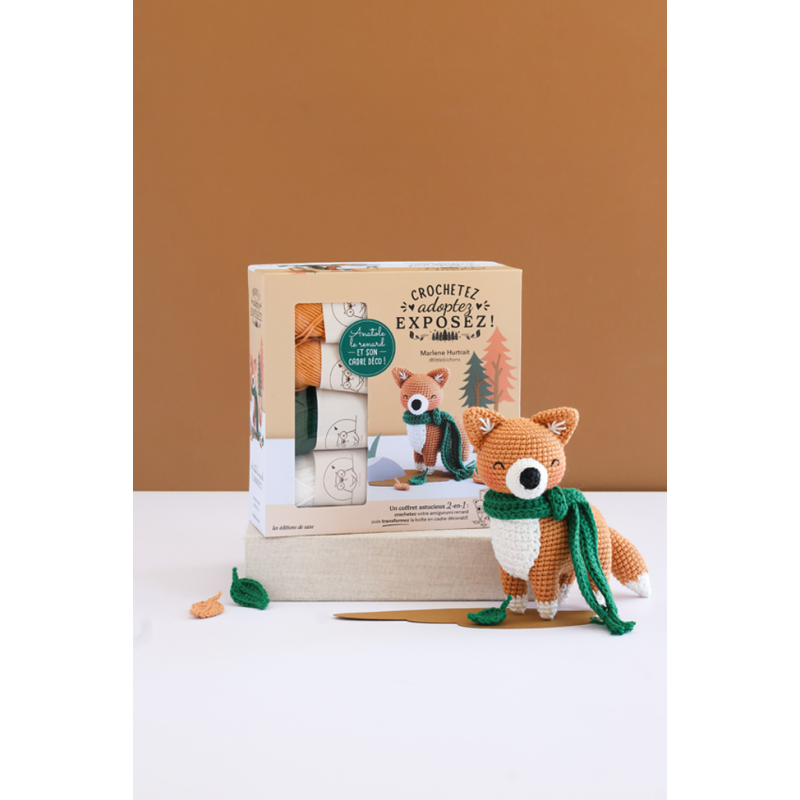 Coffret Renard - Crochetez, adoptez, exposez ! Kit Crochet
