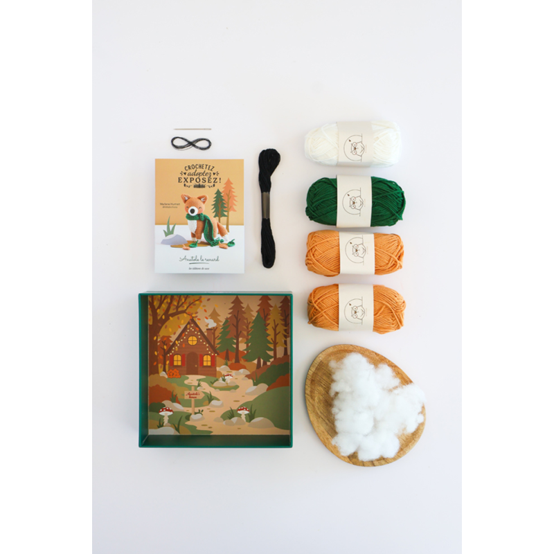 Coffret Renard - Crochetez, adoptez, exposez ! Kit Crochet