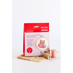 Broderie inspiration JAPON : Le Chatmoureux Kit Broderie