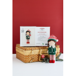 Coffret les Poupées de Lulu au crochet et ses accessoires : La lutine de Noël Kit Crochet