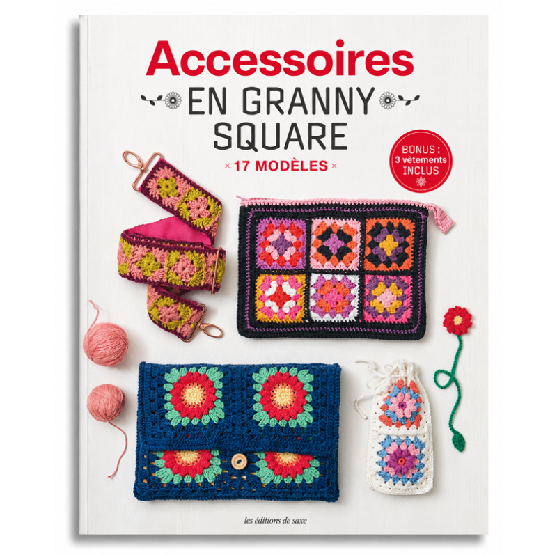 Accessoires en granny square Livre Crochet