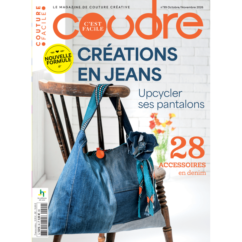 Coudre c'est facile n°99 : Sacs en denim de rentrée Magazine Couture