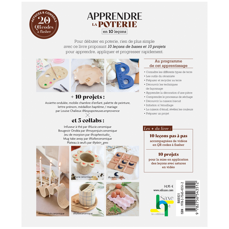 Apprendre la poterie Livre DIY