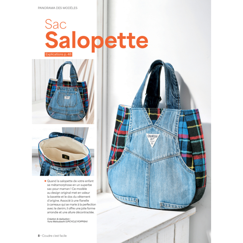 Coudre c'est facile n°99 : Sacs en denim de rentrée Magazine Couture
