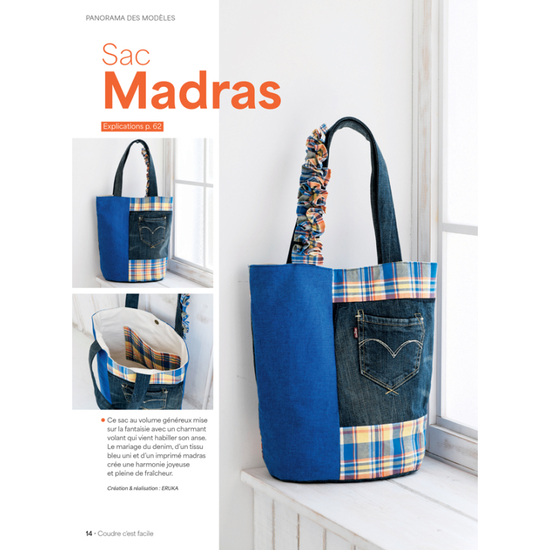 Coudre c'est facile n°99 : Sacs en denim de rentrée Magazine Couture