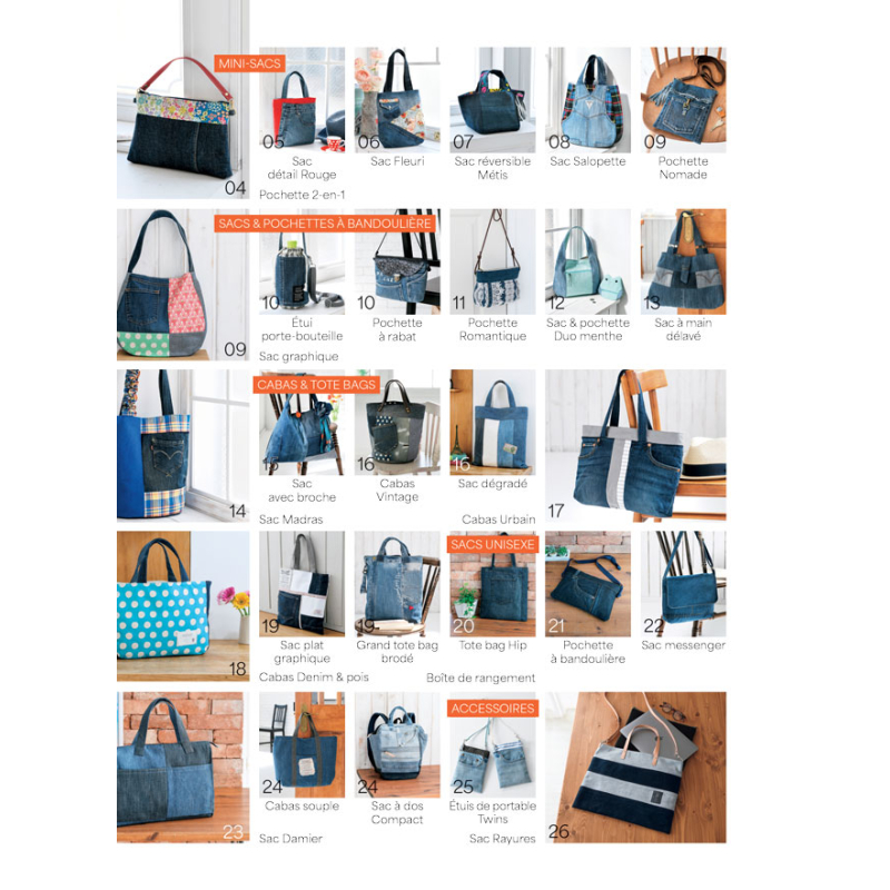 Coudre c'est facile n°99 : Sacs en denim de rentrée Magazine Couture