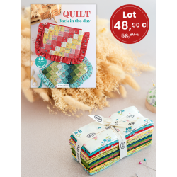 Lot Quilt Back in the days + tissus Lot, Fournitures, Livre COFFRETS